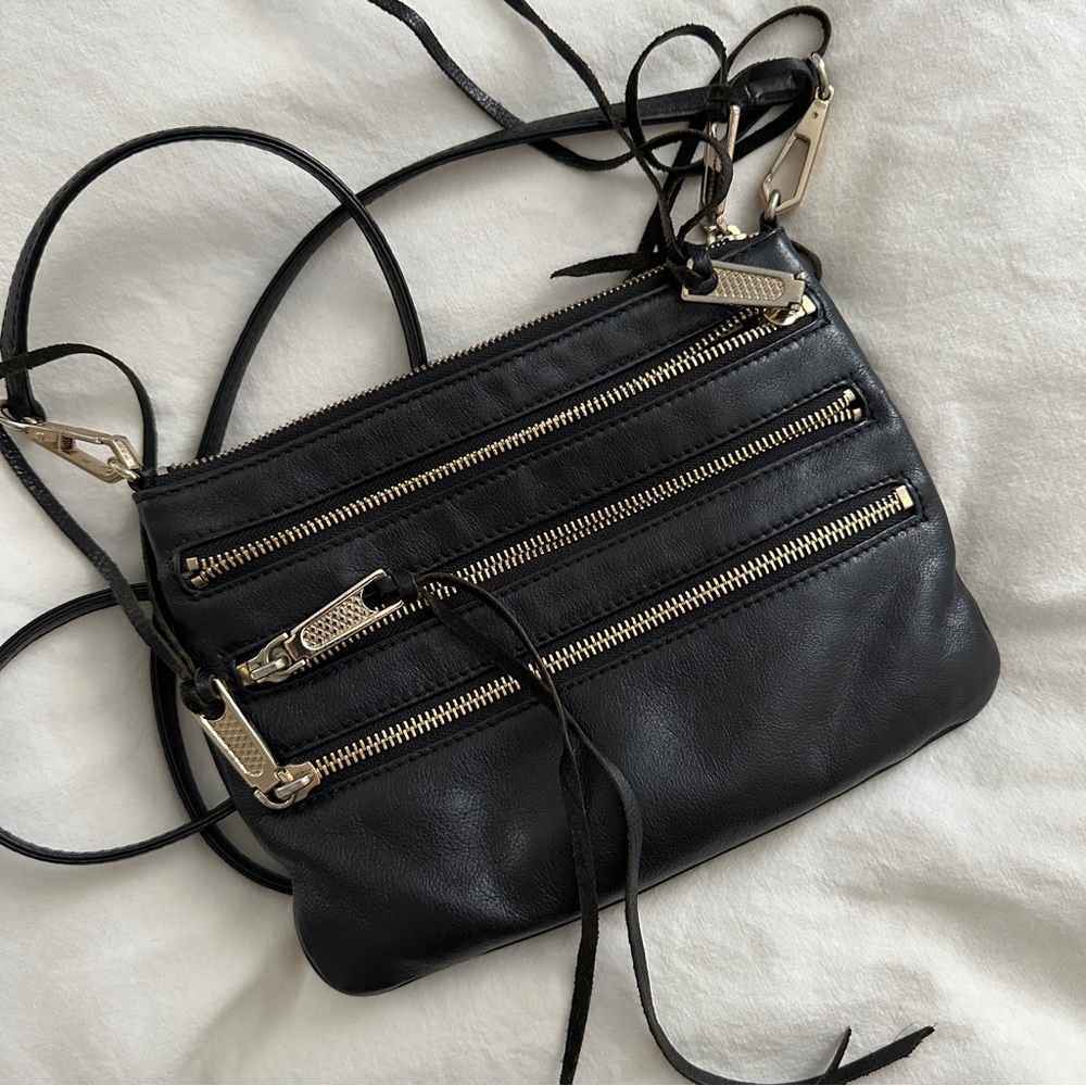 Rebecca Minkoff black leather crossbody bag